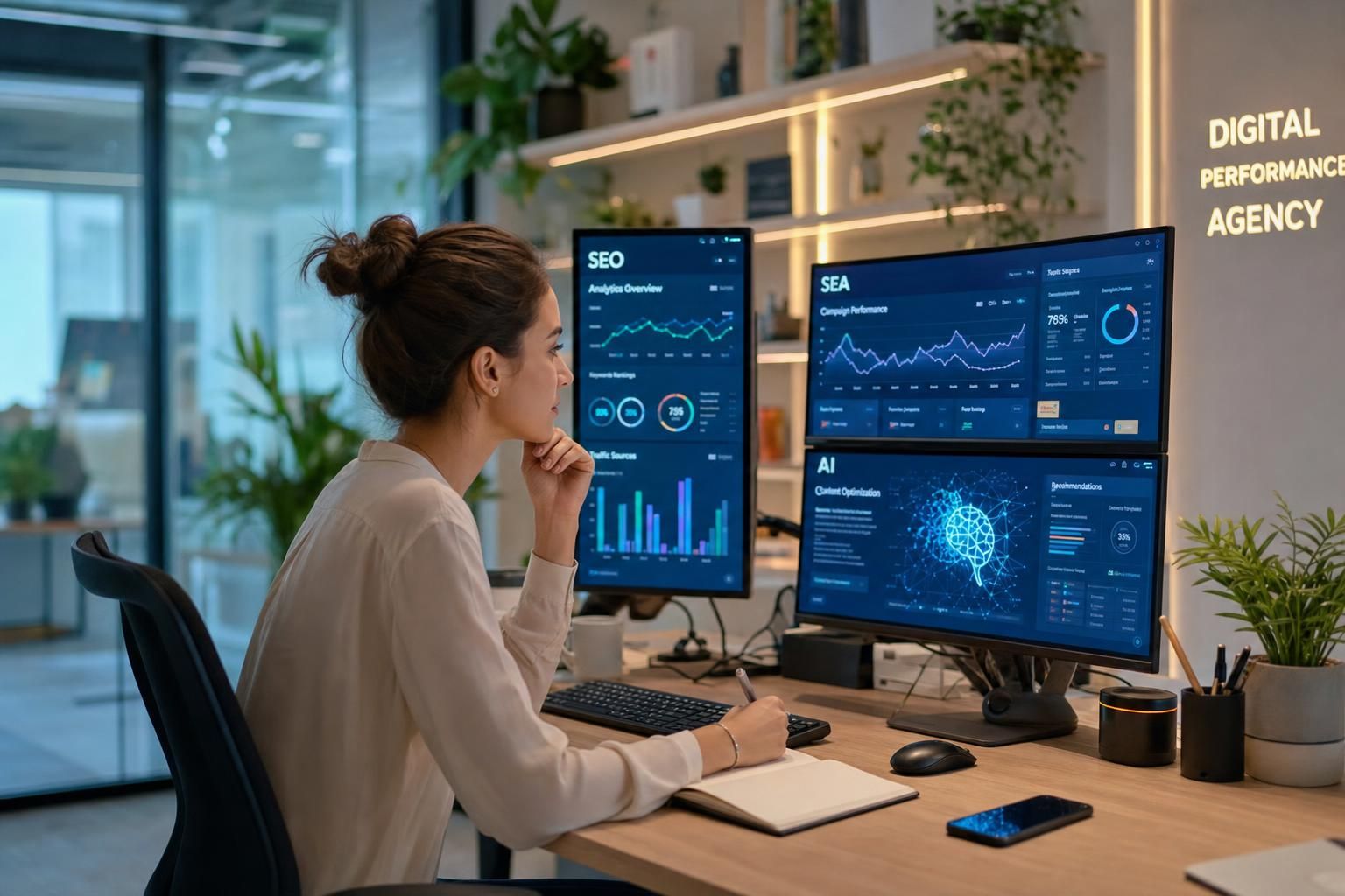 découvrez comment une agence de publicité utilise le seo, le sea et l'intelligence artificielle pour élaborer une stratégie d'acquisition performante en 2026.